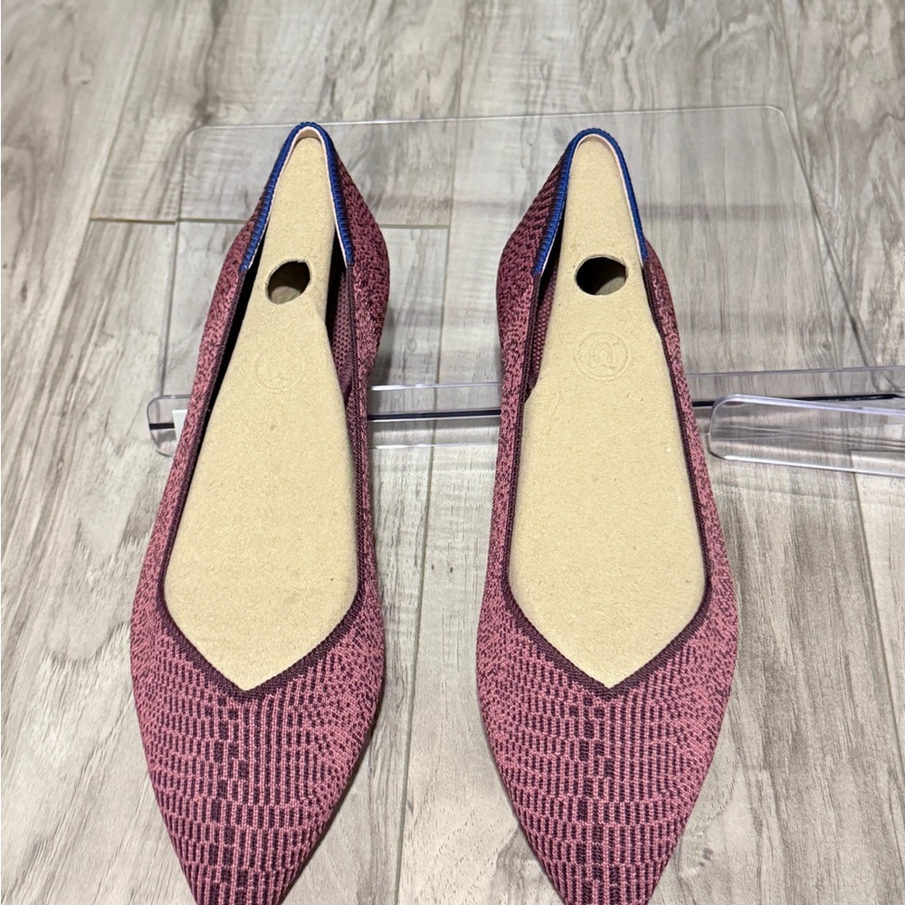 Rothy’s Pointed Knit Flats in Wine